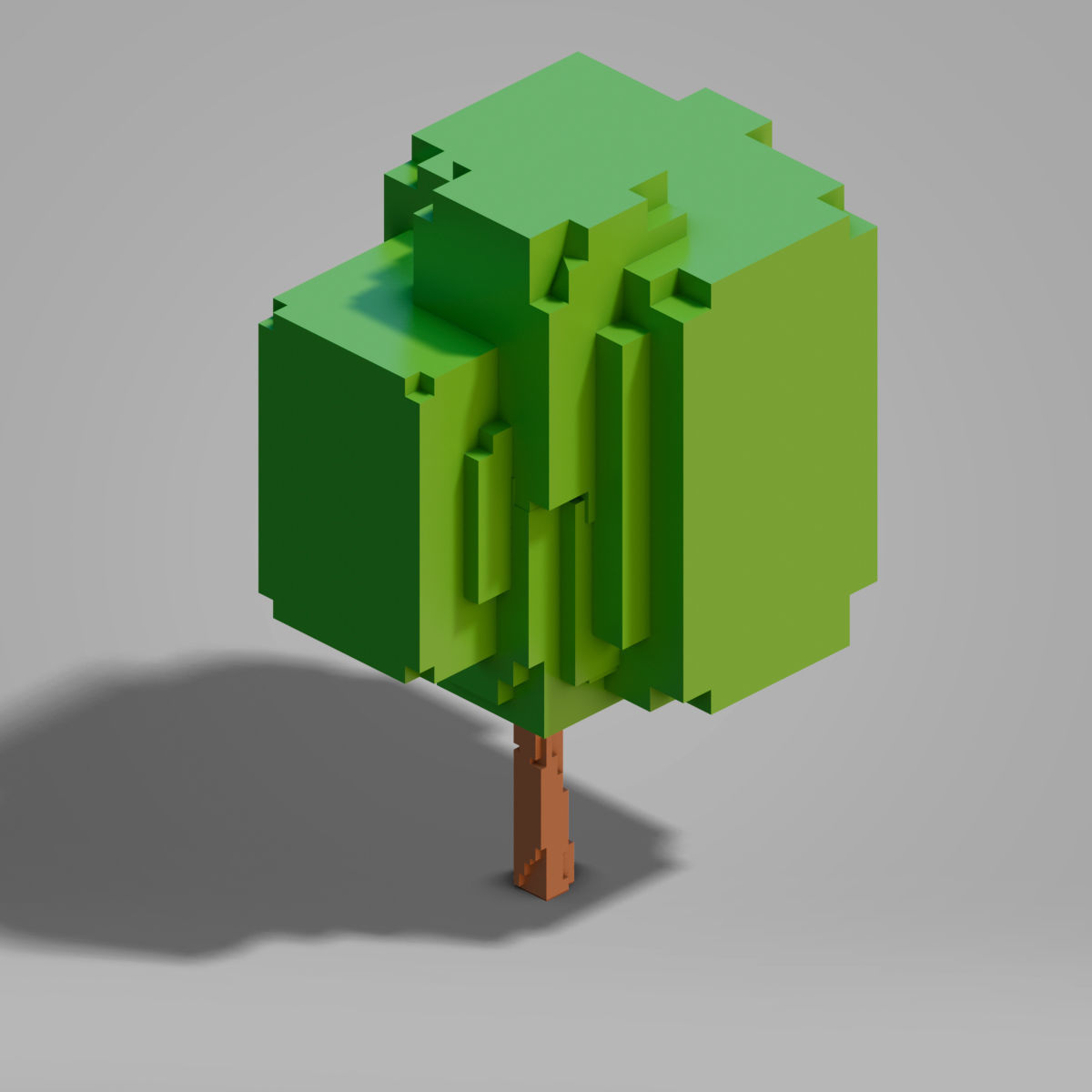 Tree set - Cubic Low-poly 3D model_5