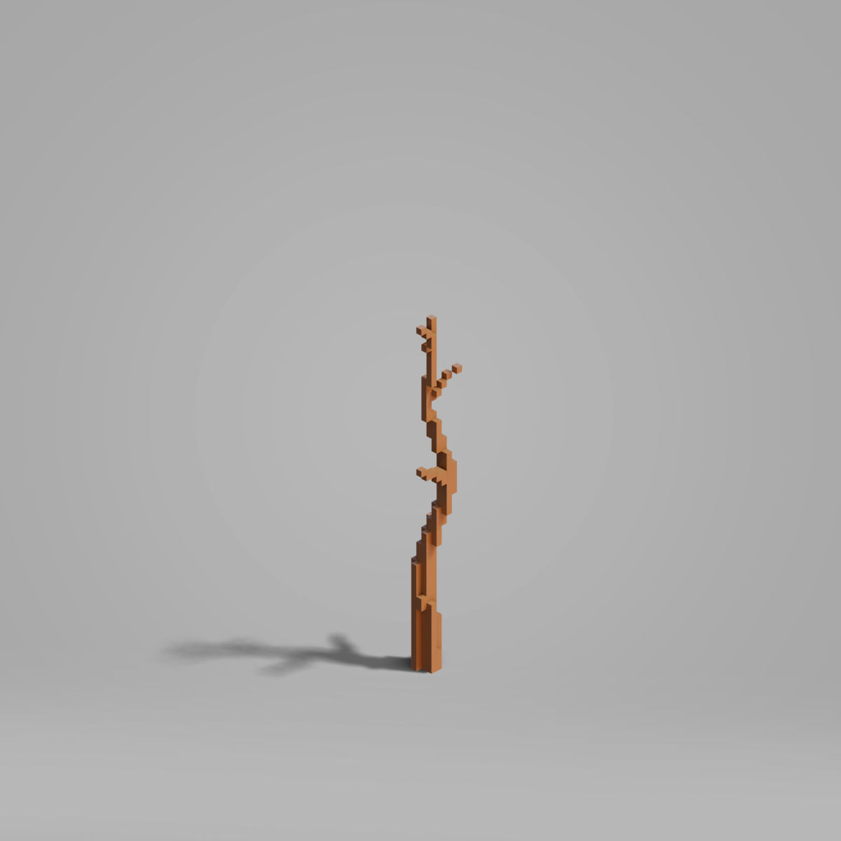 Tree set - Cubic Low-poly 3D model_10