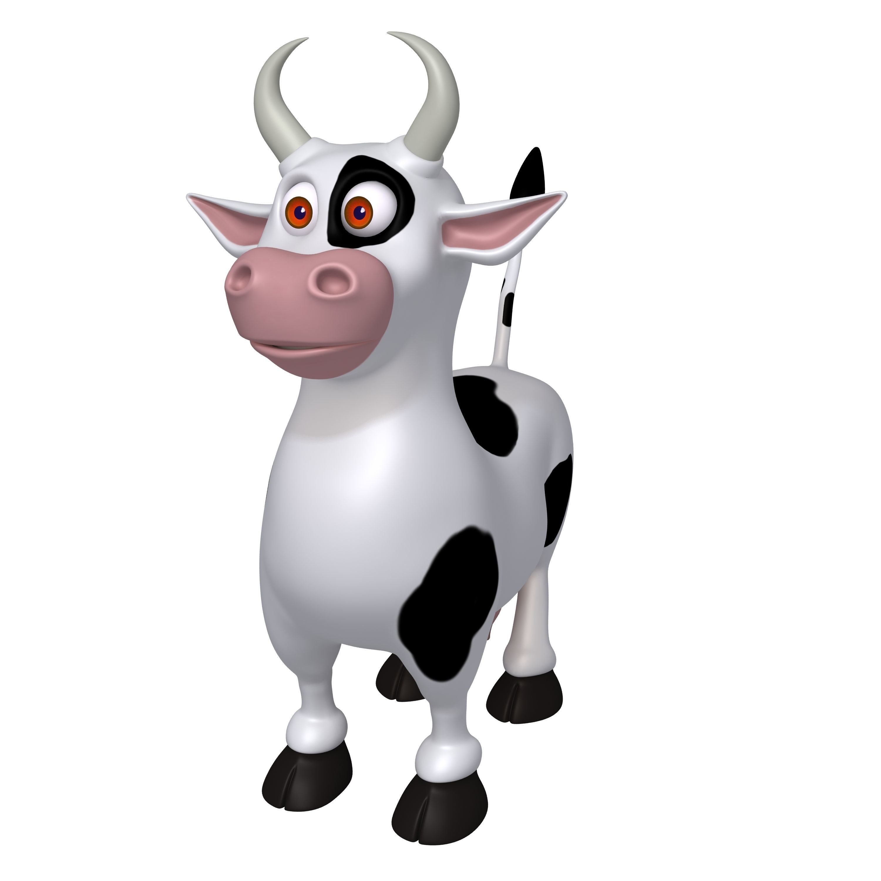 Cow Cartoon 3D model_4