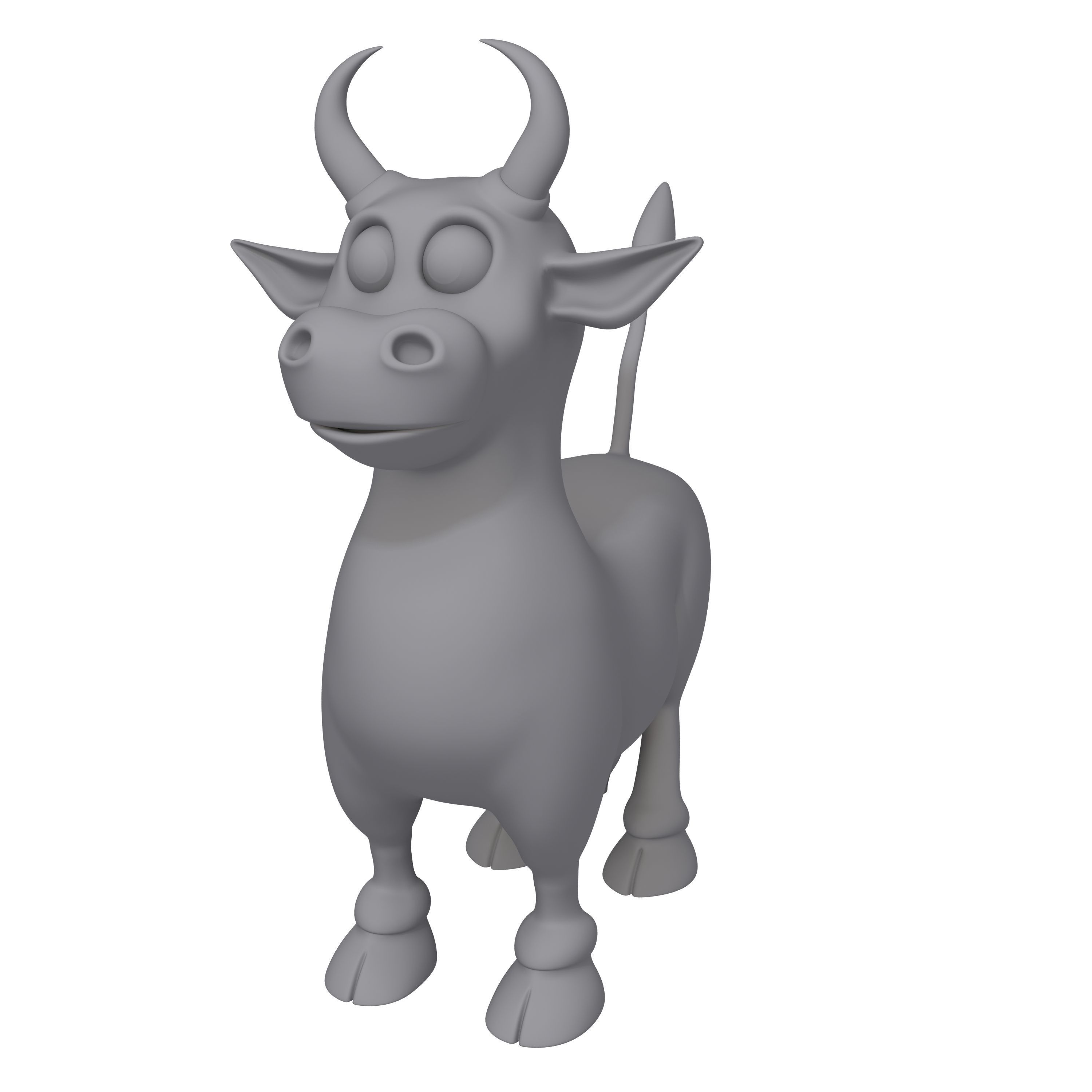 Cow Cartoon 3D model_12