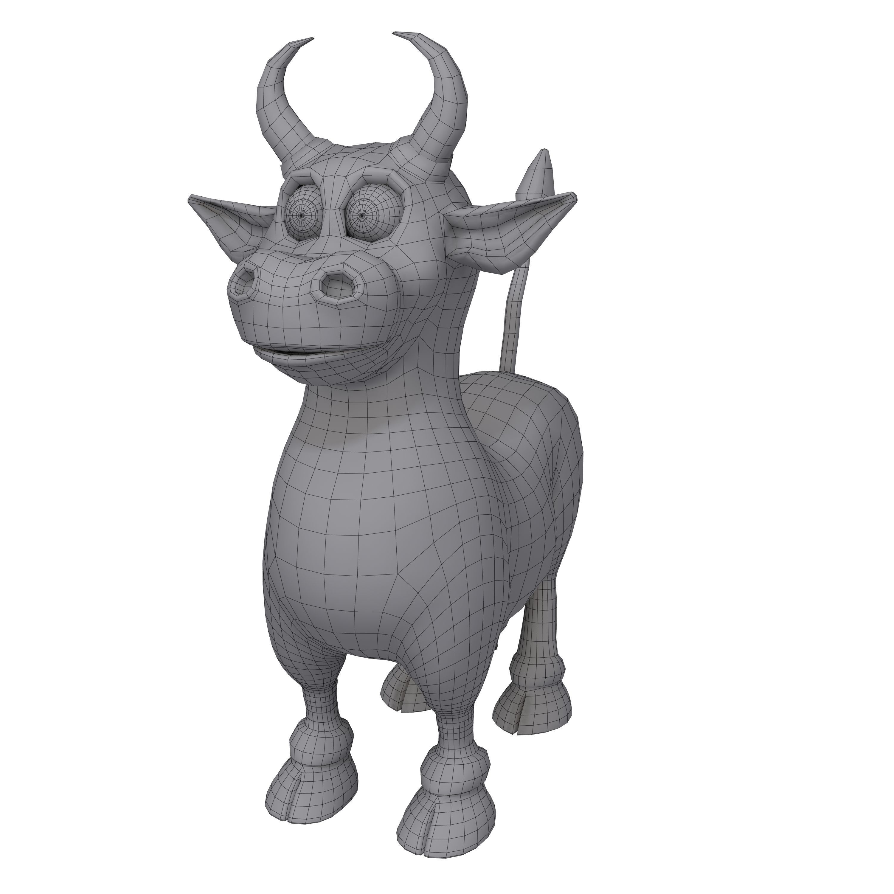Cow Cartoon 3D model_8