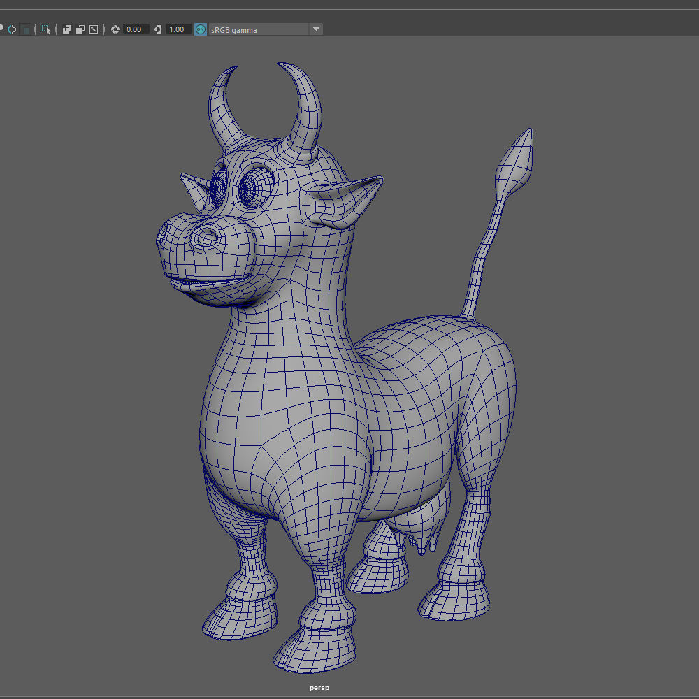 Cow Cartoon 3D model_19