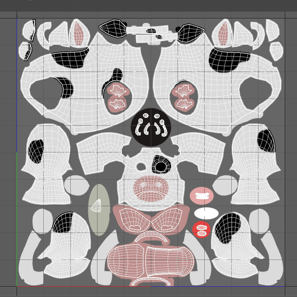 Cow Cartoon 3D model_17