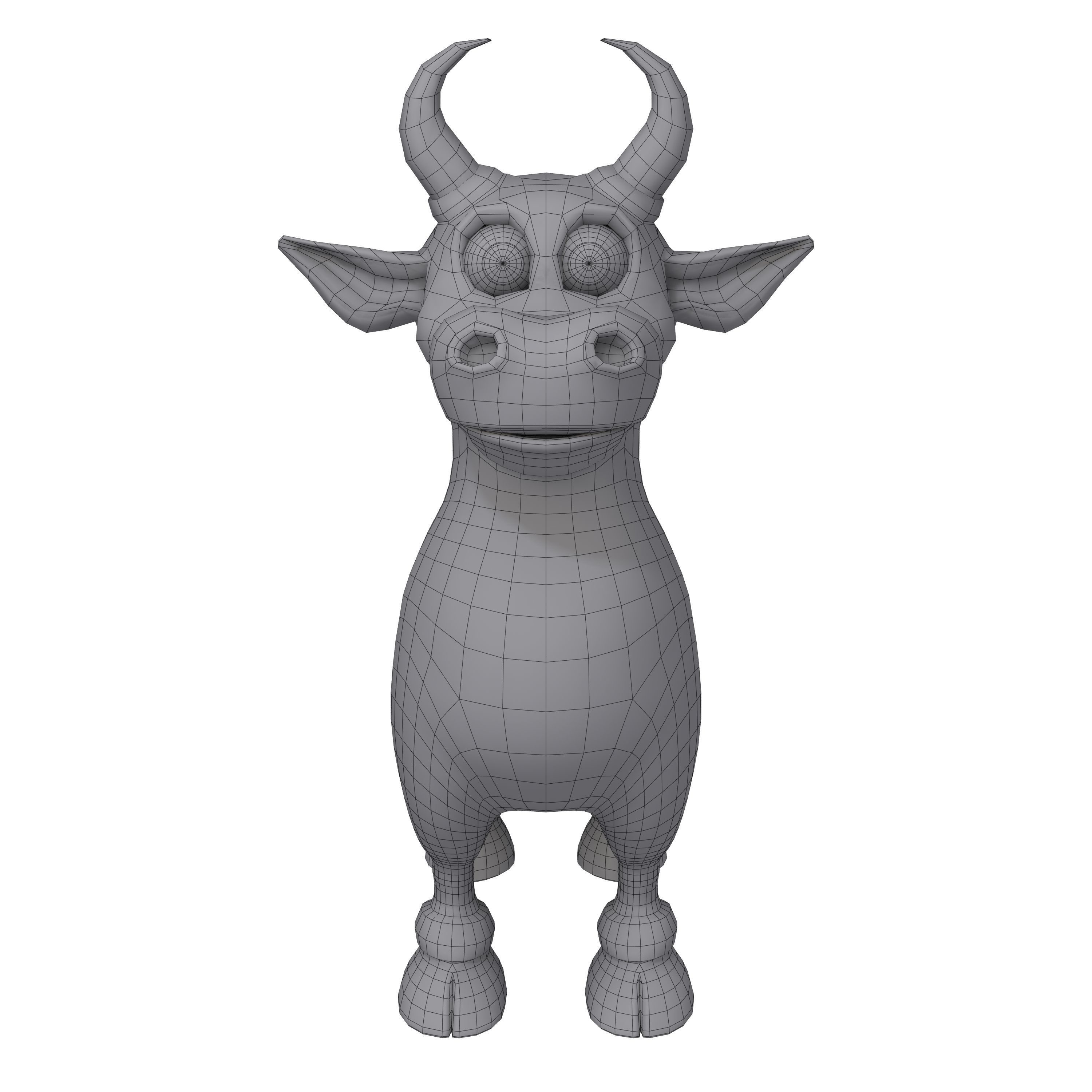 Cow Cartoon 3D model_5