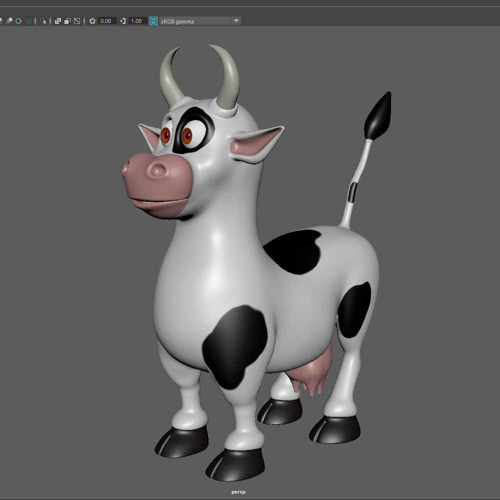 Cow Cartoon 3D model_13