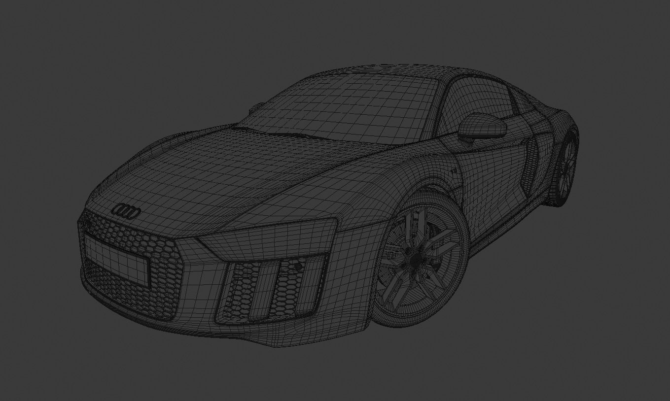 Audi R8 2016 - Rigged 3D model_18