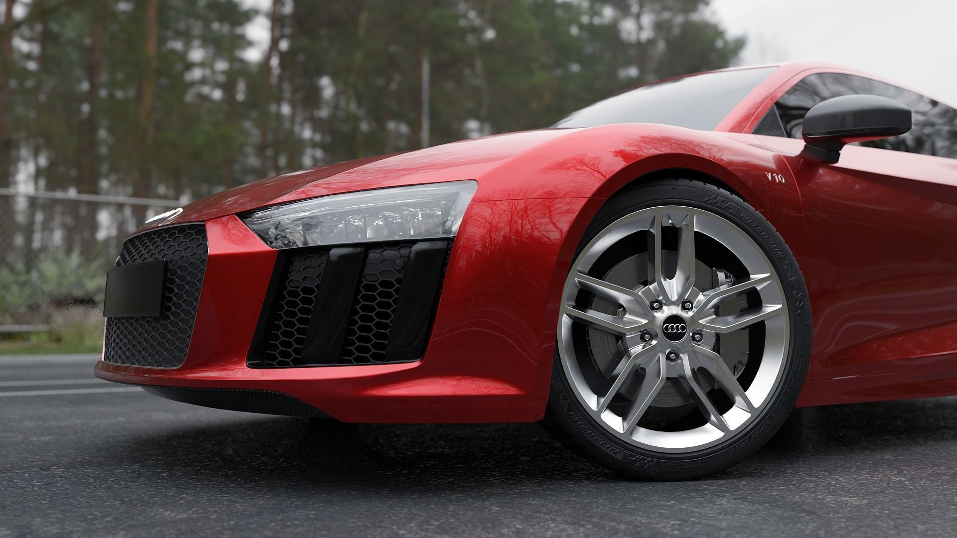 Audi R8 2016 - Rigged 3D model_13