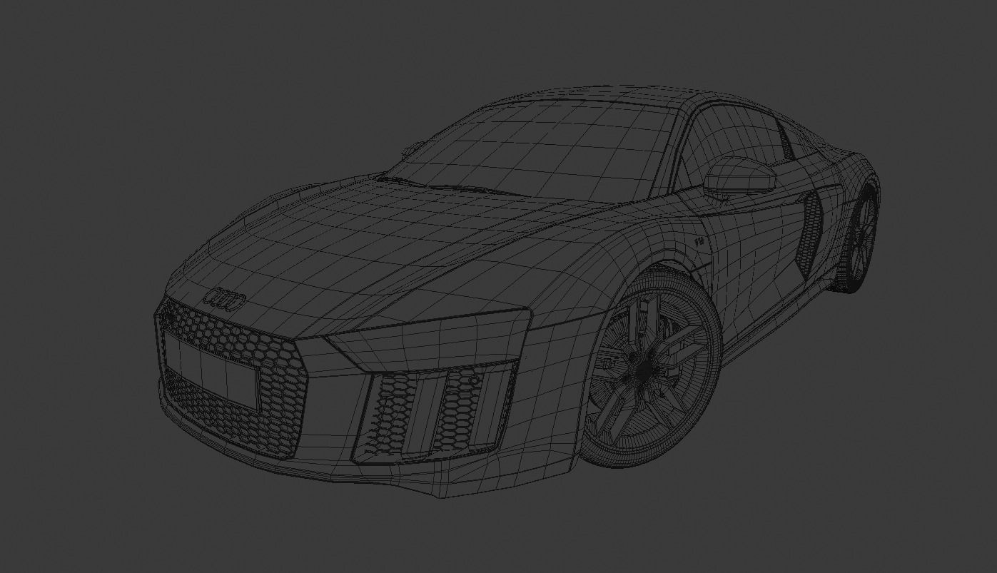 Audi R8 2016 - Rigged 3D model_17