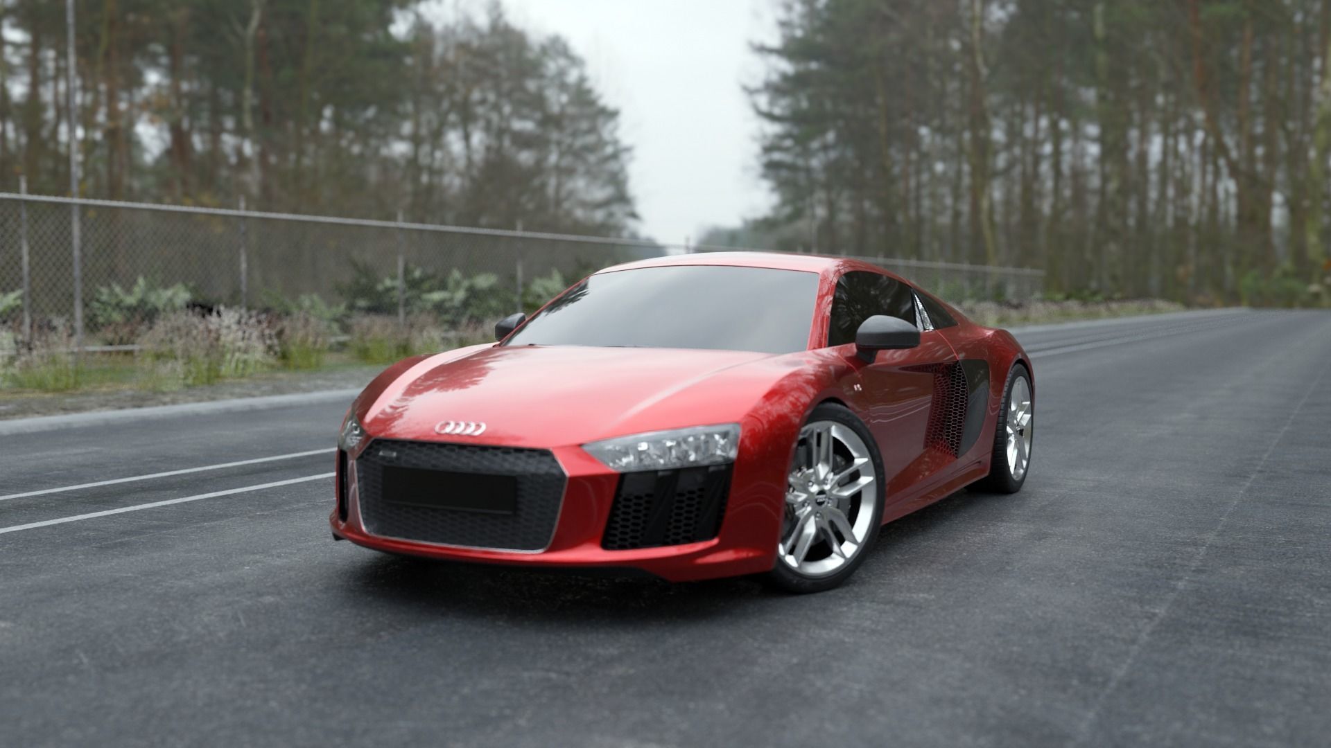 Audi R8 2016 - Rigged 3D model_14
