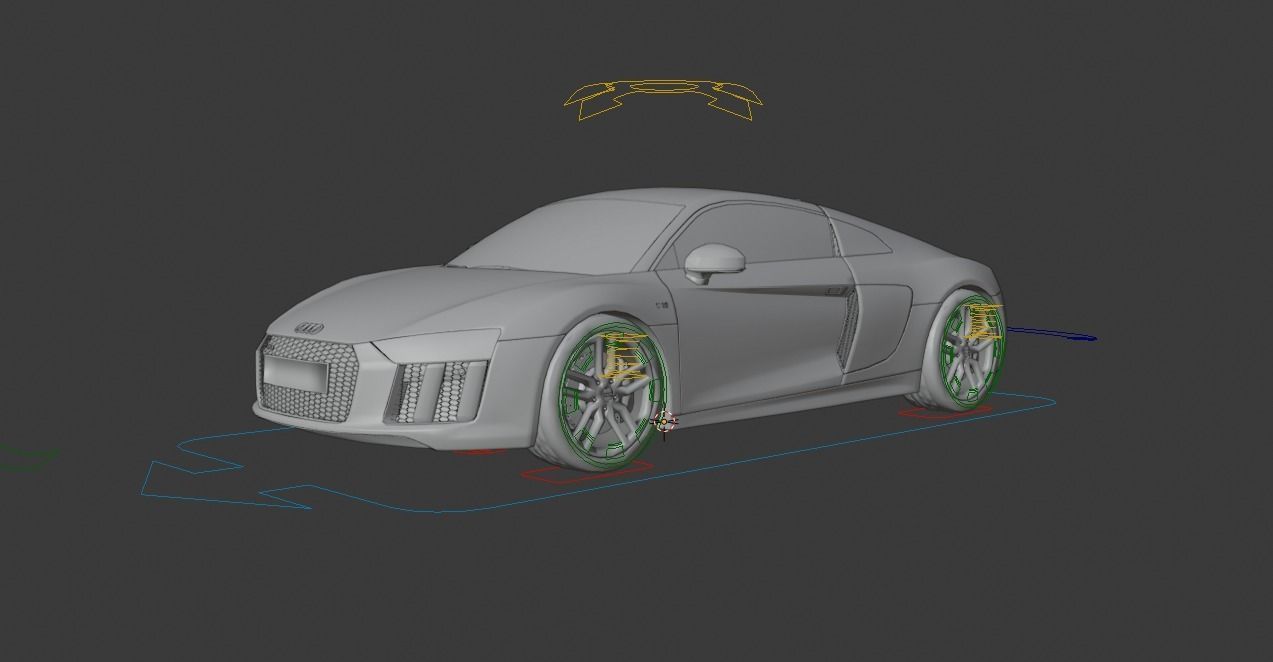 Audi R8 2016 - Rigged 3D model_16