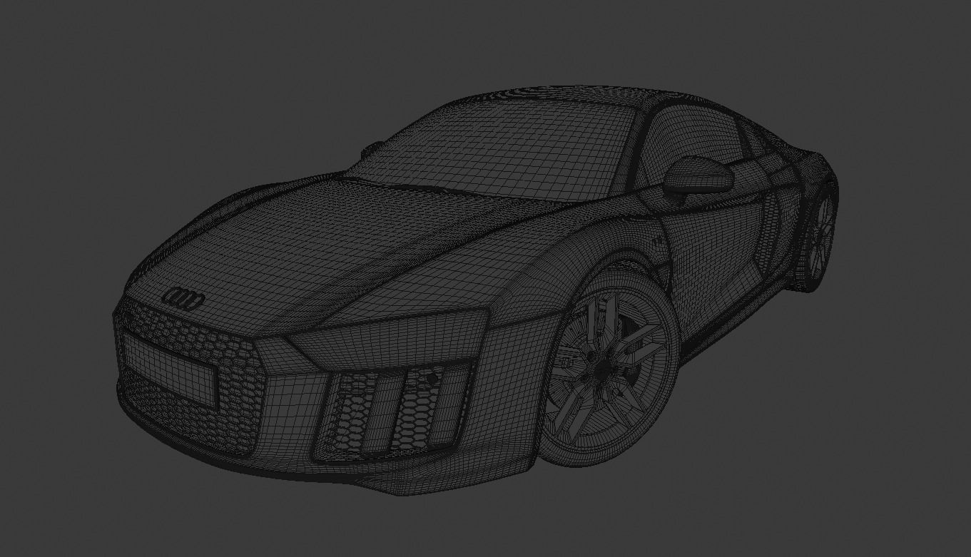 Audi R8 2016 - Rigged 3D model_19