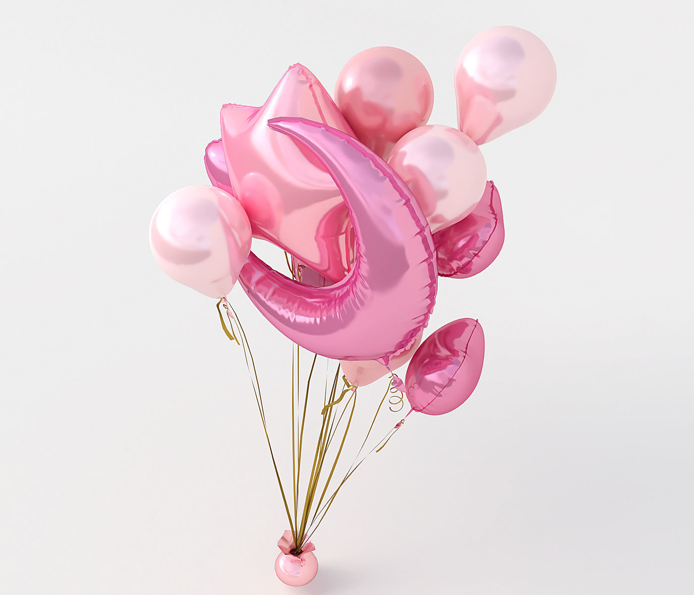 Party balloons 3D model_9