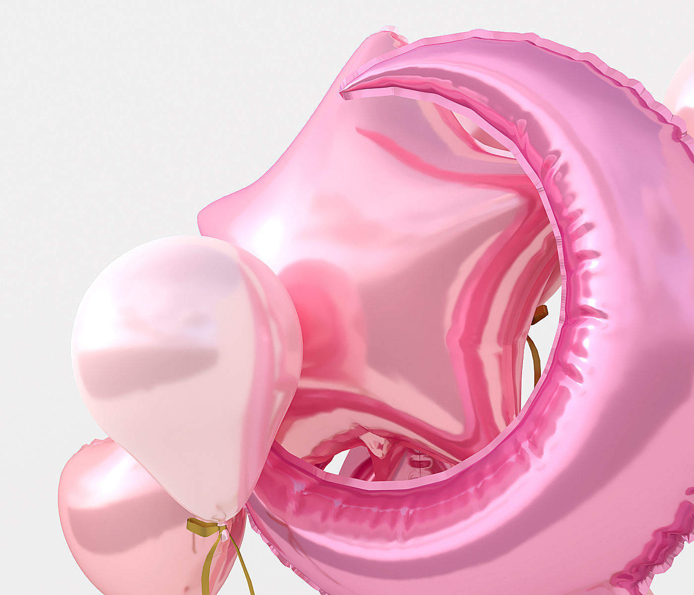 Party balloons 3D model_6