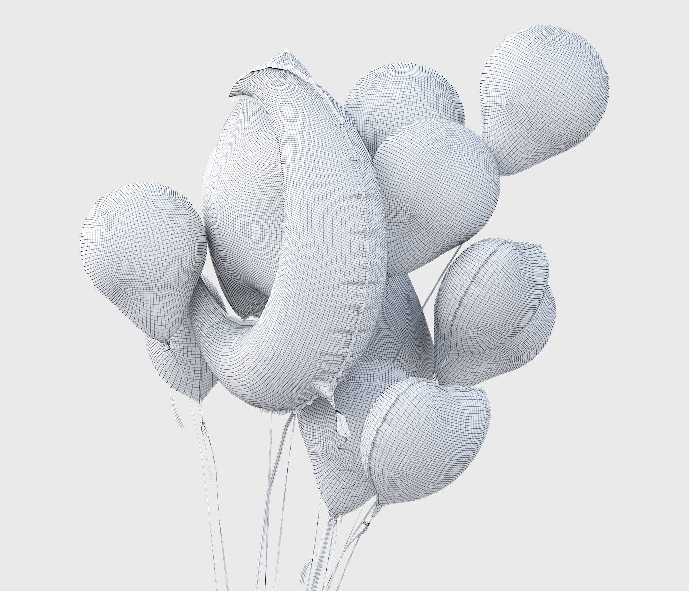 Party balloons 3D model_11