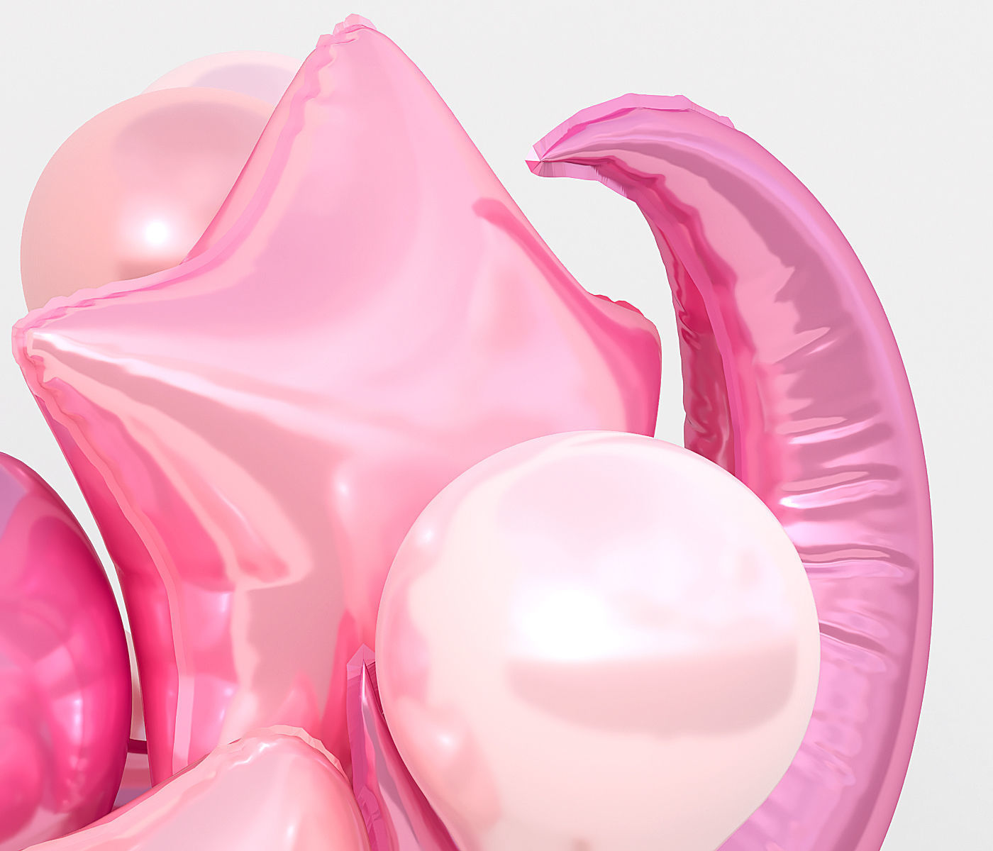Party balloons 3D model_5