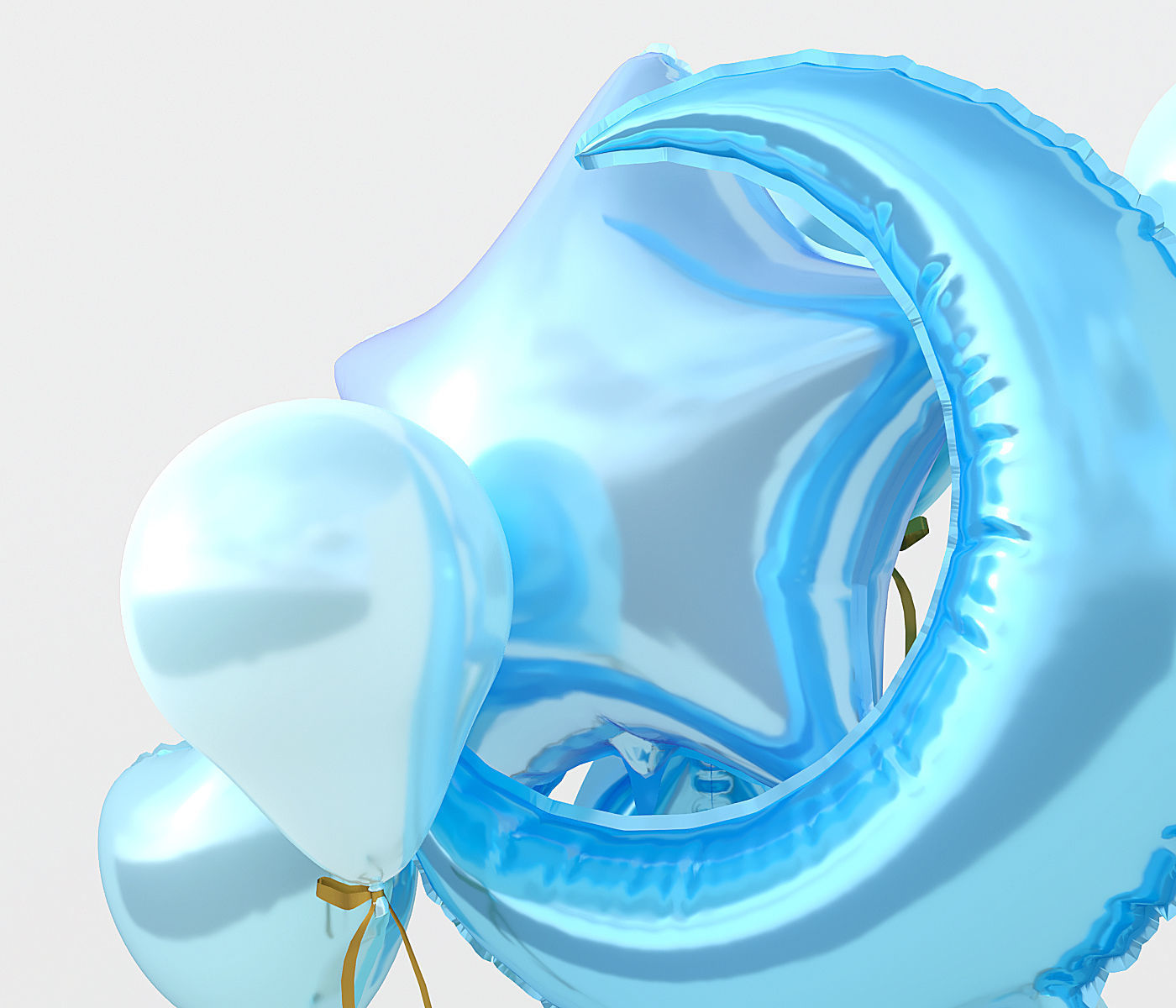 Party balloons 3D model_7