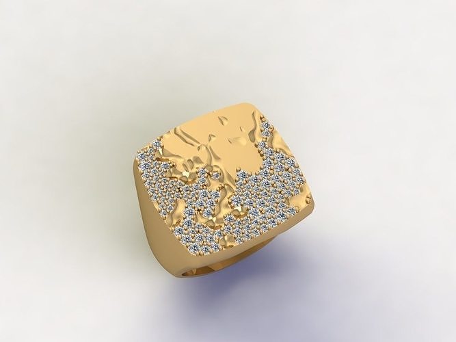 HipHop fashion Ring  3D print model
