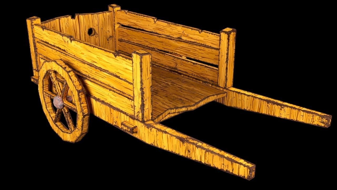 Low poly pack wooden barrel Low-poly 3D model_3