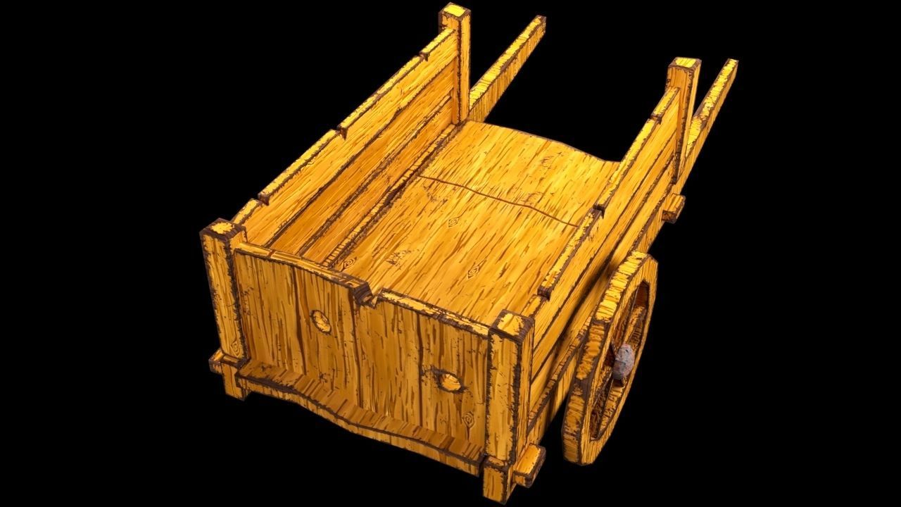 Low poly pack wooden barrel Low-poly 3D model_5