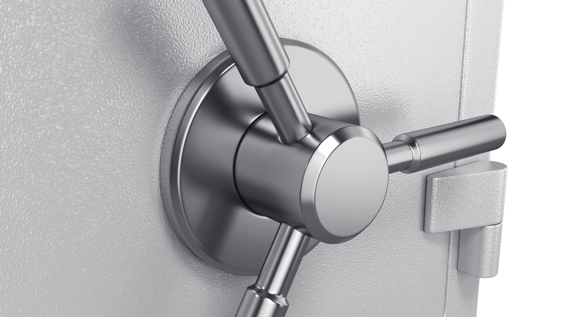 Steel safe 3D model_7