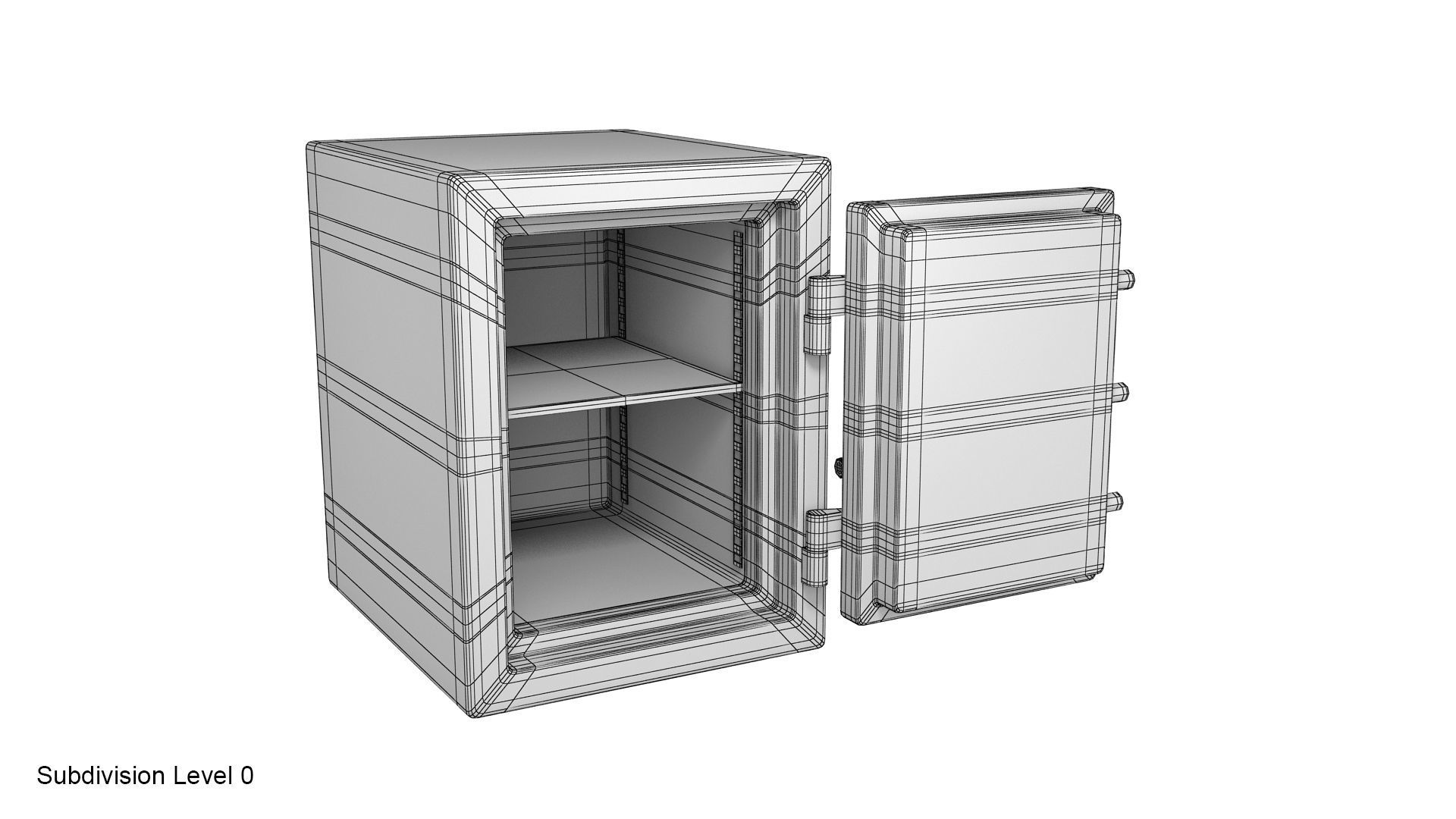 Steel safe 3D model_21