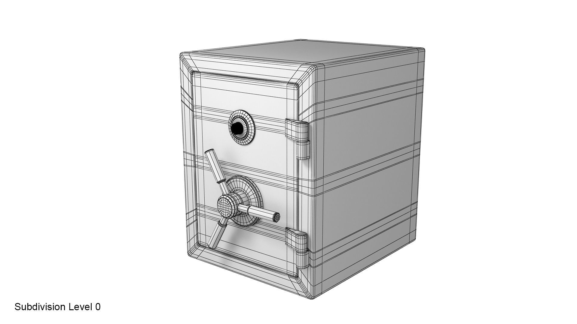 Steel safe 3D model_15