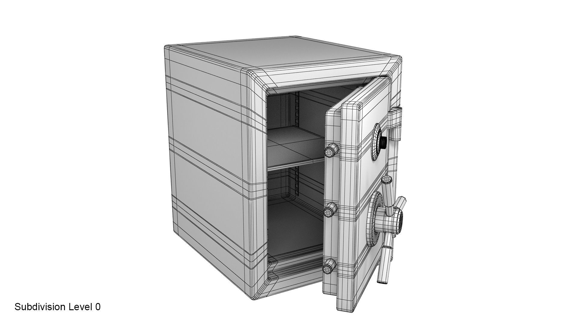 Steel safe 3D model_14