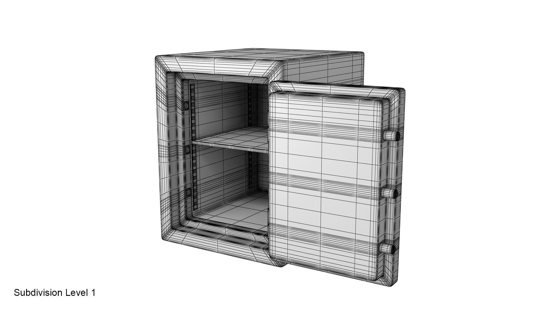 Steel safe 3D model_33