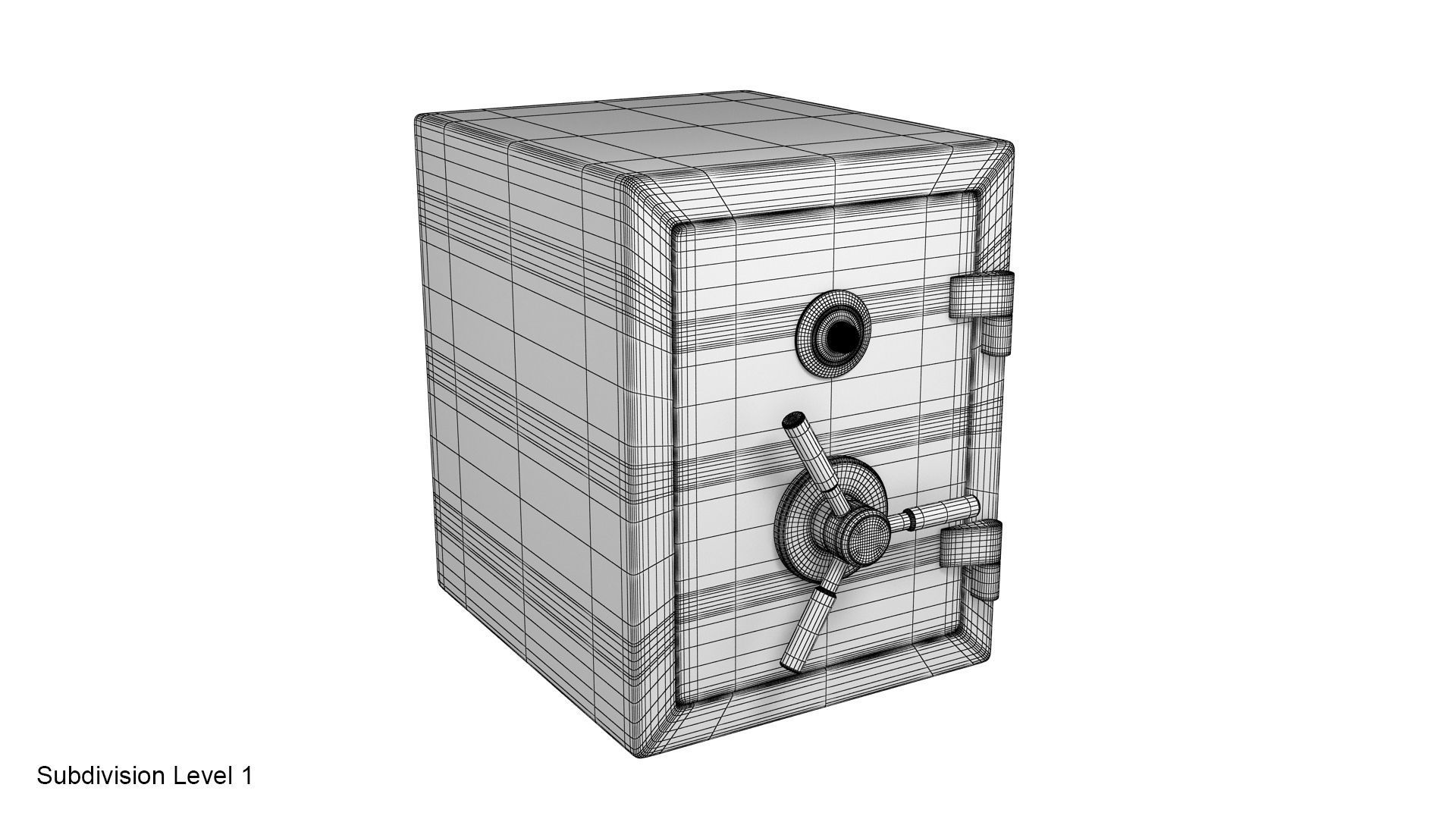 Steel safe 3D model_24