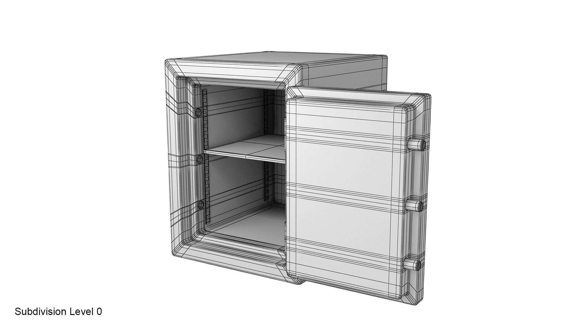 Steel safe 3D model_22