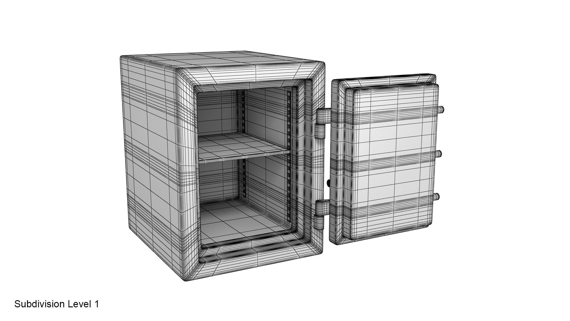 Steel safe 3D model_32