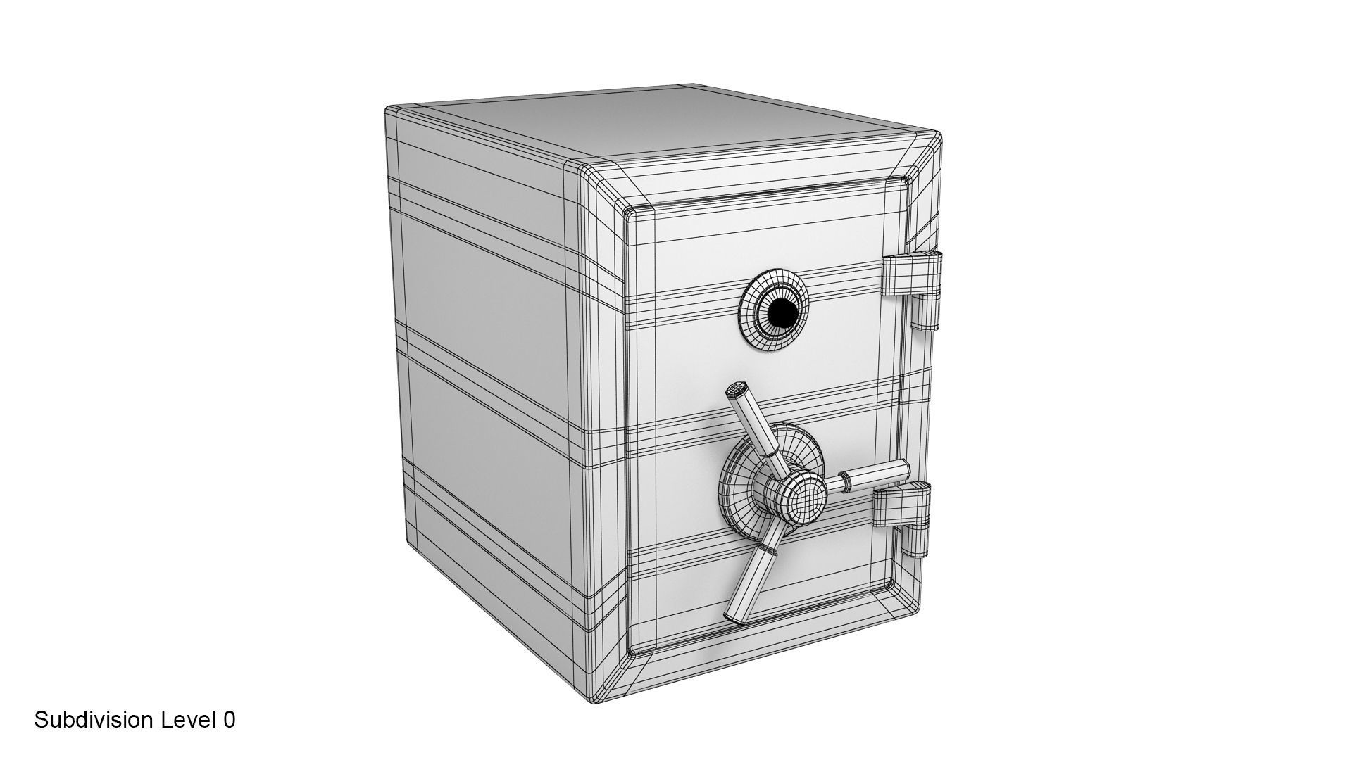 Steel safe 3D model_13