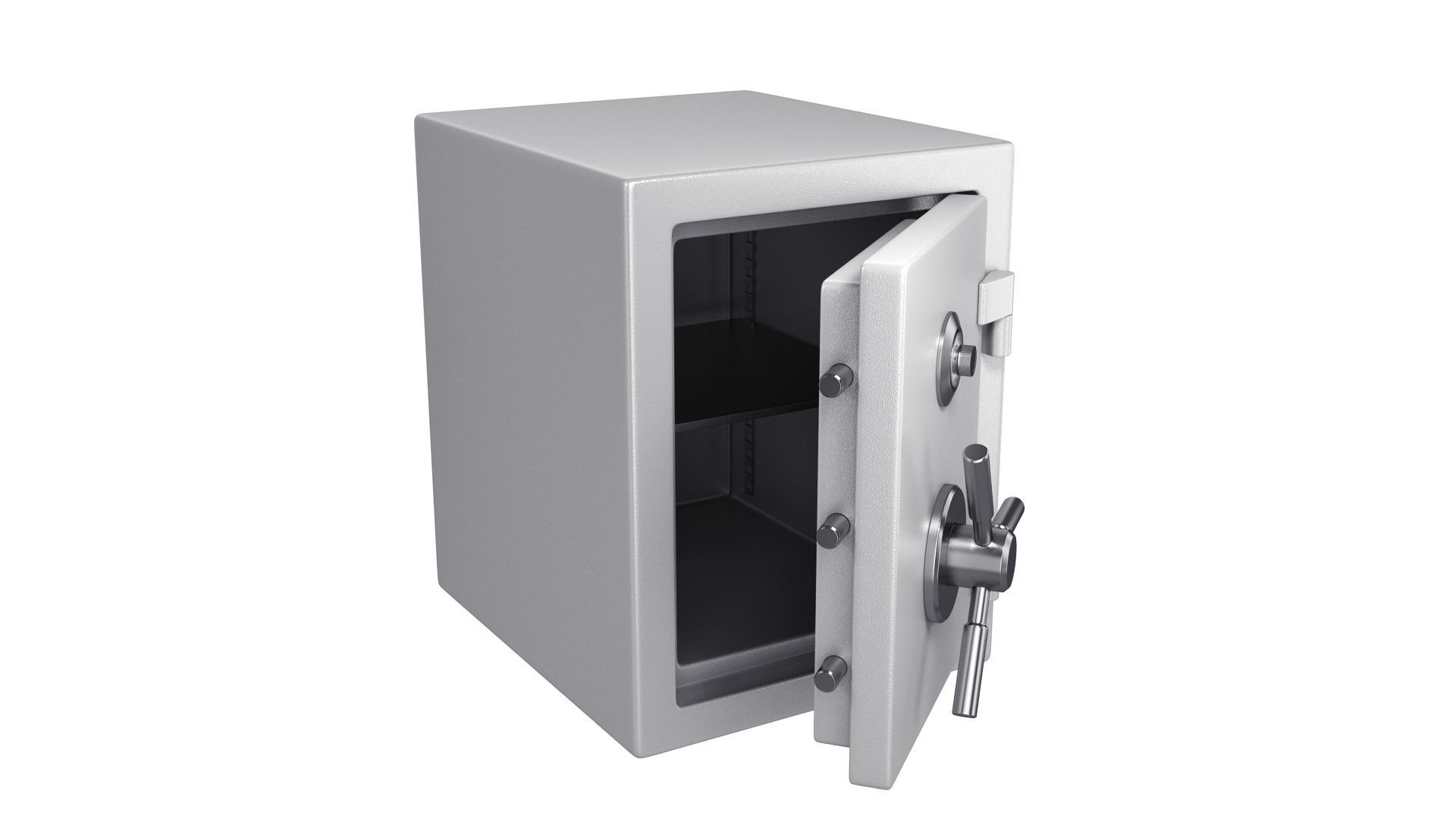 Steel safe 3D model_3