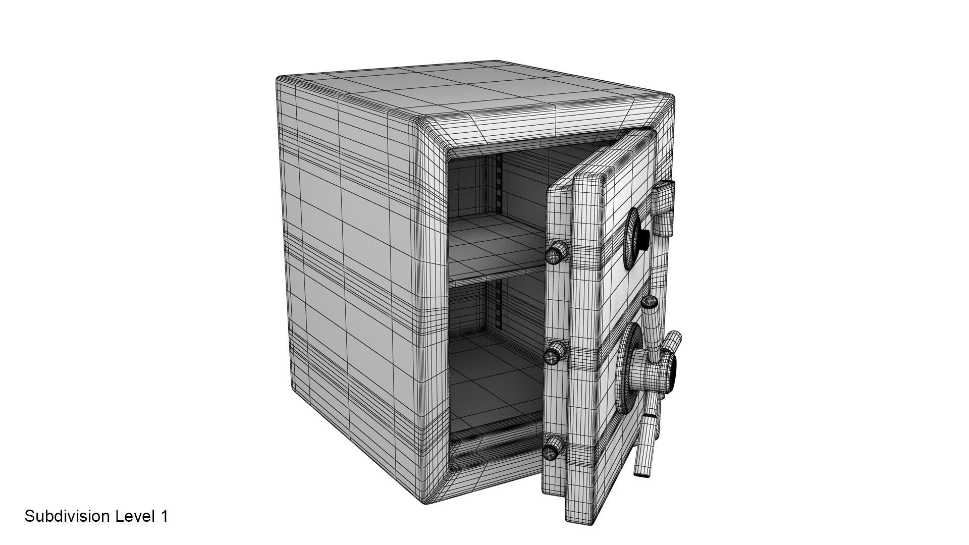 Steel safe 3D model_25