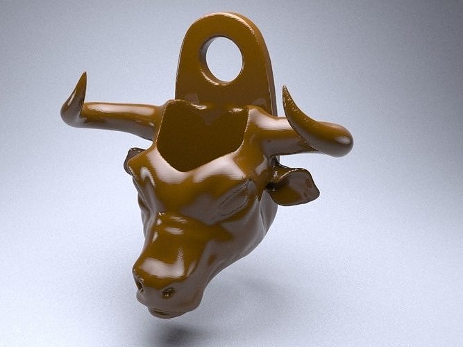 Stylized mouthpiece bull 3D print model
