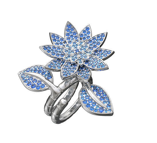N020 Lotus ring  3D print model