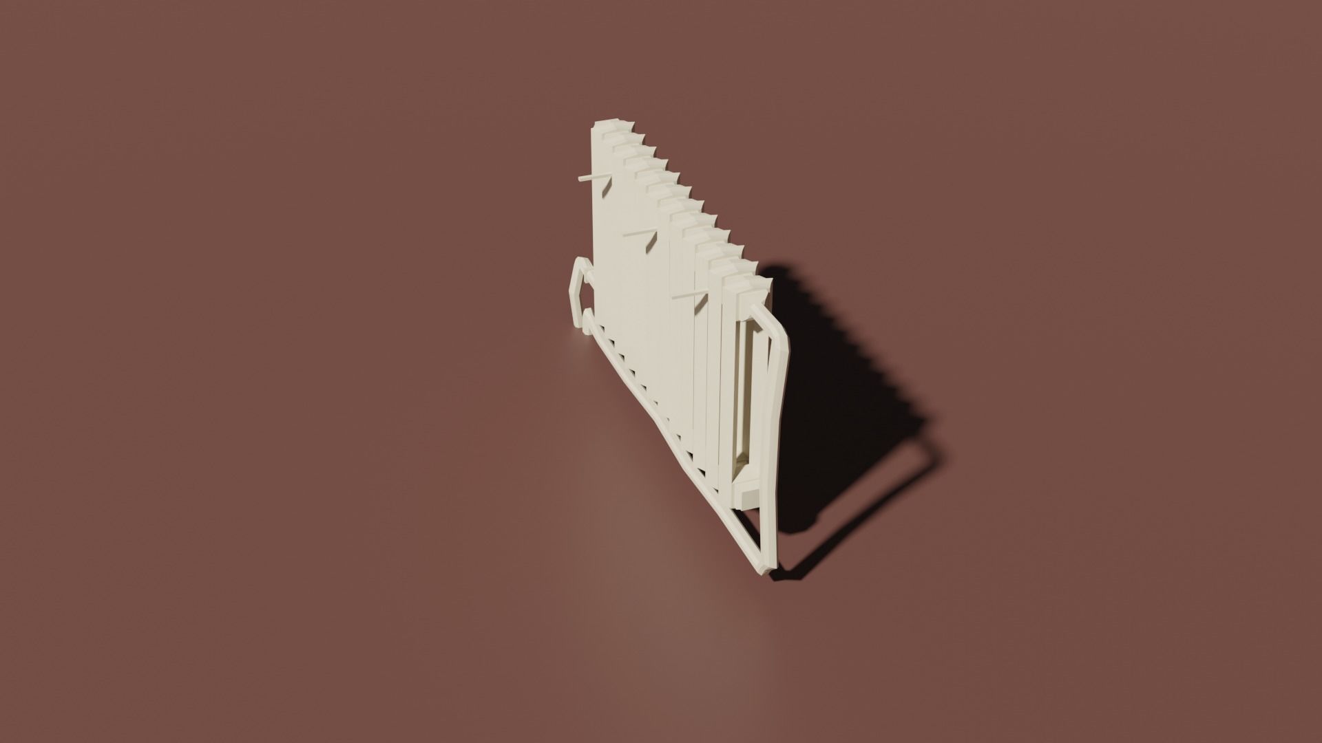 Russian style heating battery Low-poly model Low-poly 3D model_1