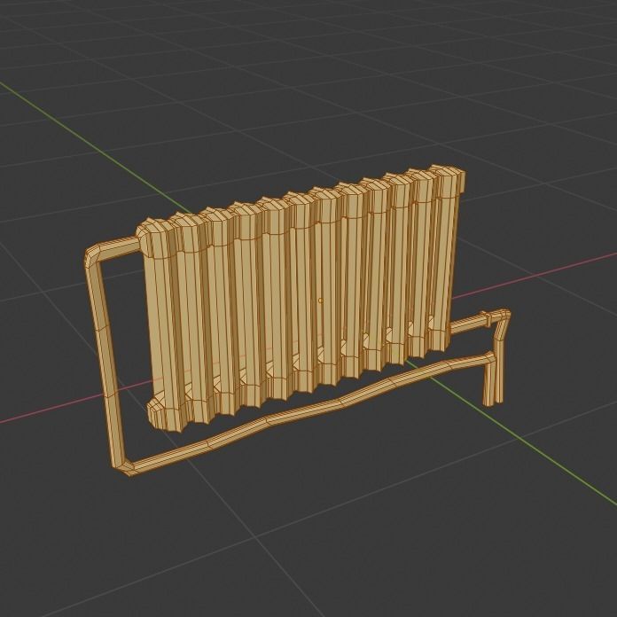 Russian style heating battery Low-poly model Low-poly 3D model_5