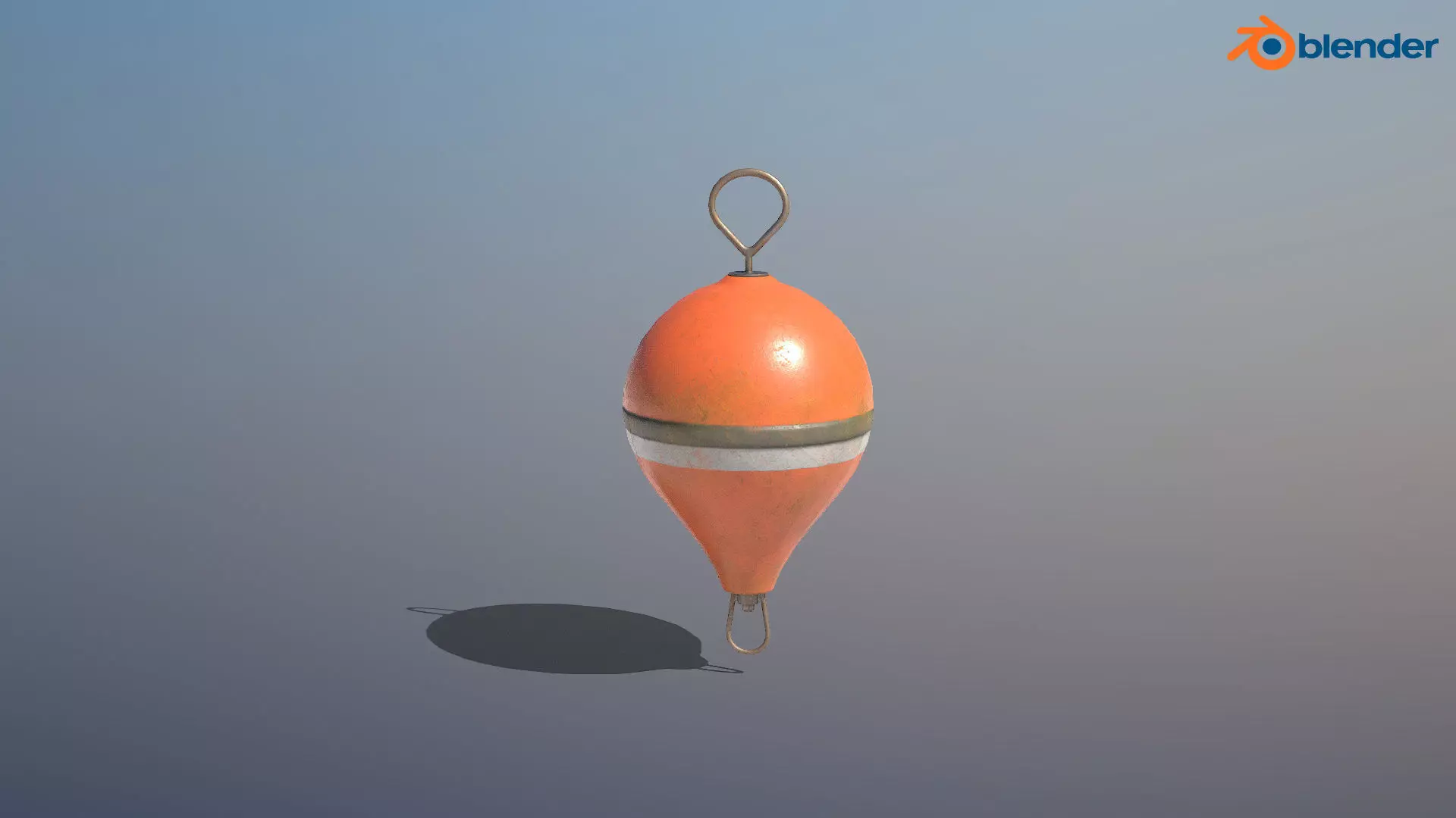 Mooring Buoy Low-poly 3D model_0