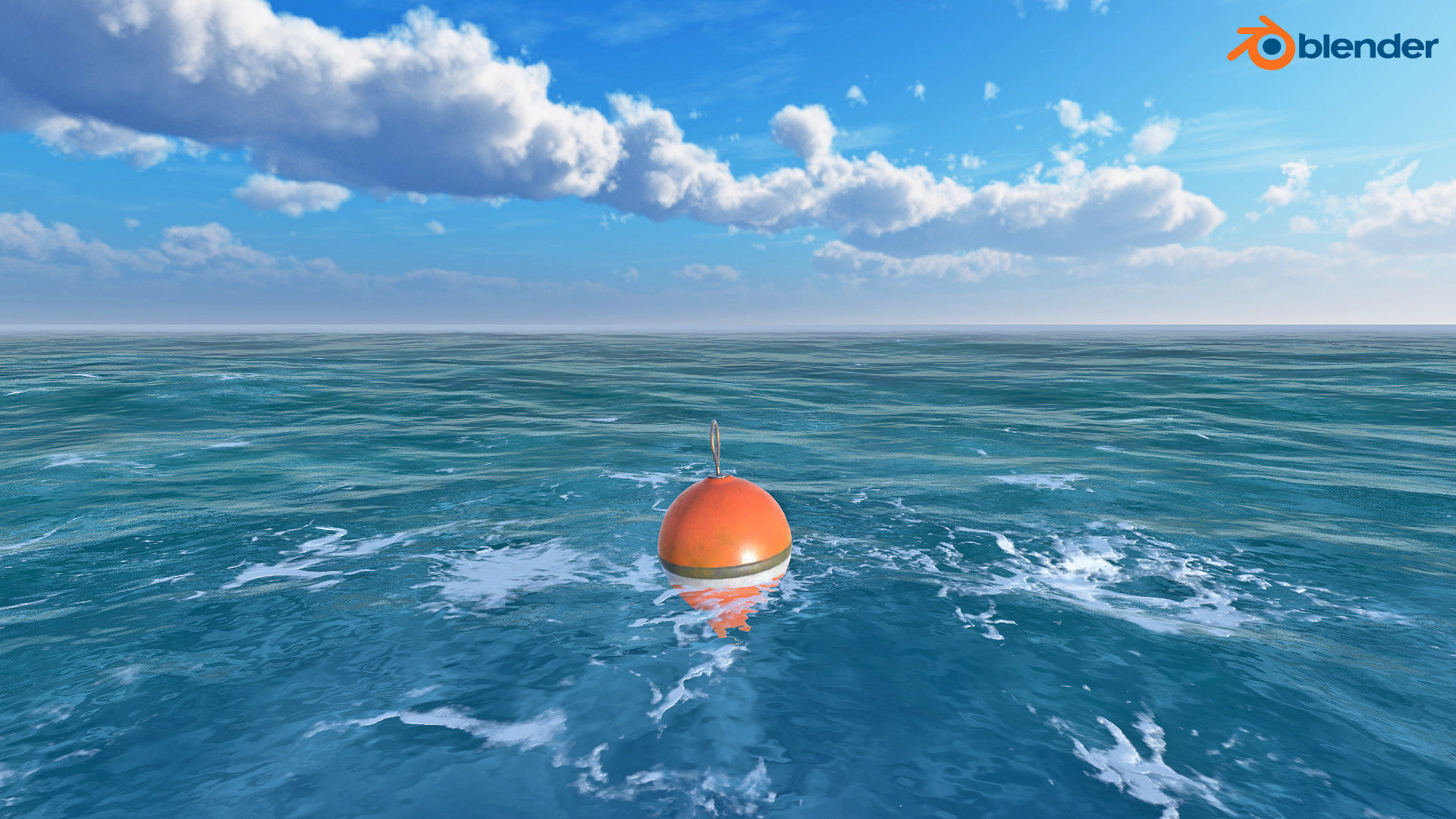 Mooring Buoy Low-poly 3D model_3