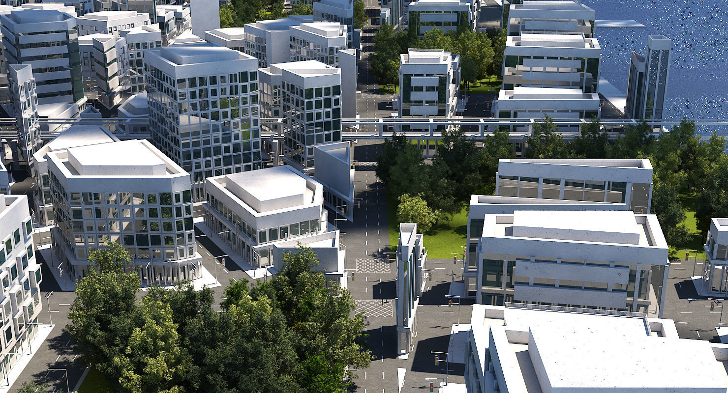 Mega City 2024 3D model_8