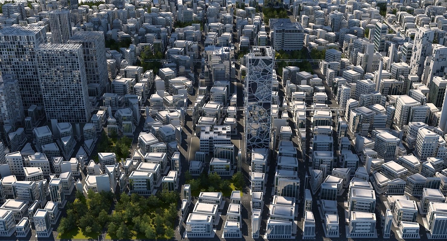 Mega City 2024 3D model_7