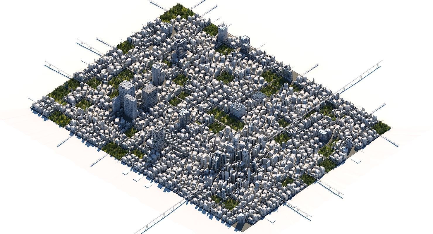 Mega City 2024 3D model_12