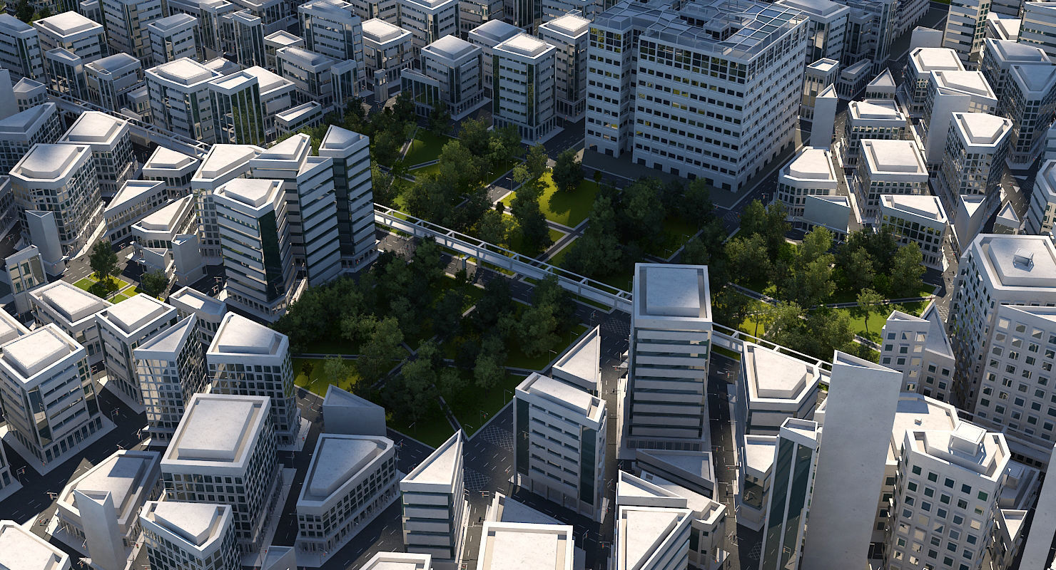 Mega City 2024 3D model_1