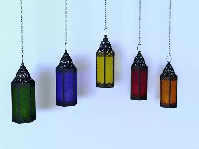 candlestick two hanging lanterns - two hanging lanterns