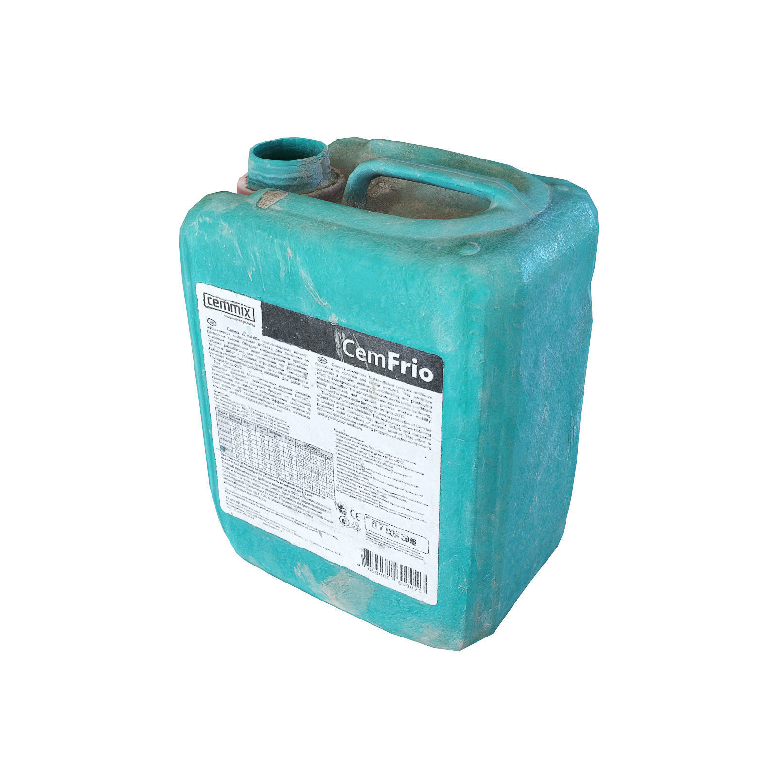 Construction bottle Low-poly 3D model_1