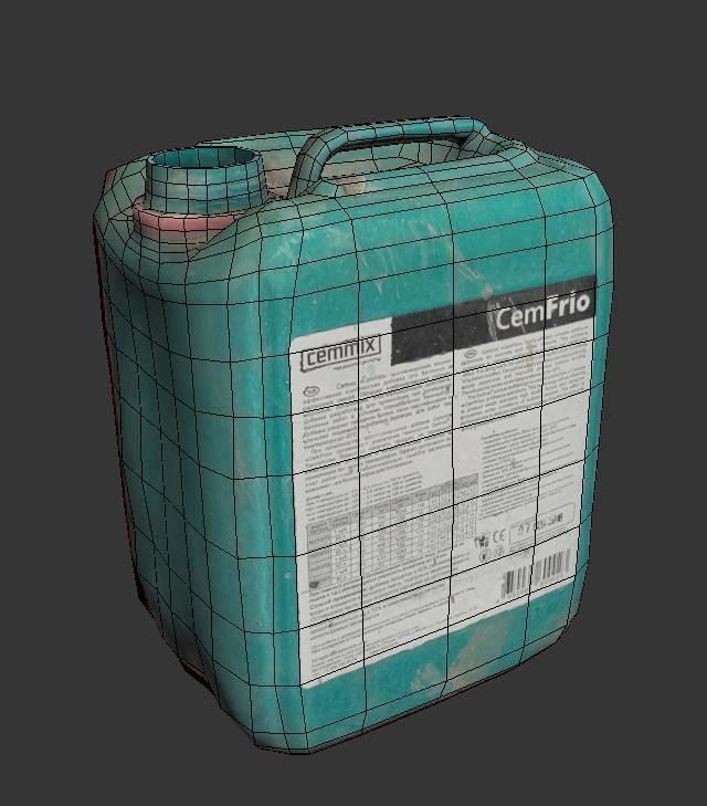 Construction bottle Low-poly 3D model_7