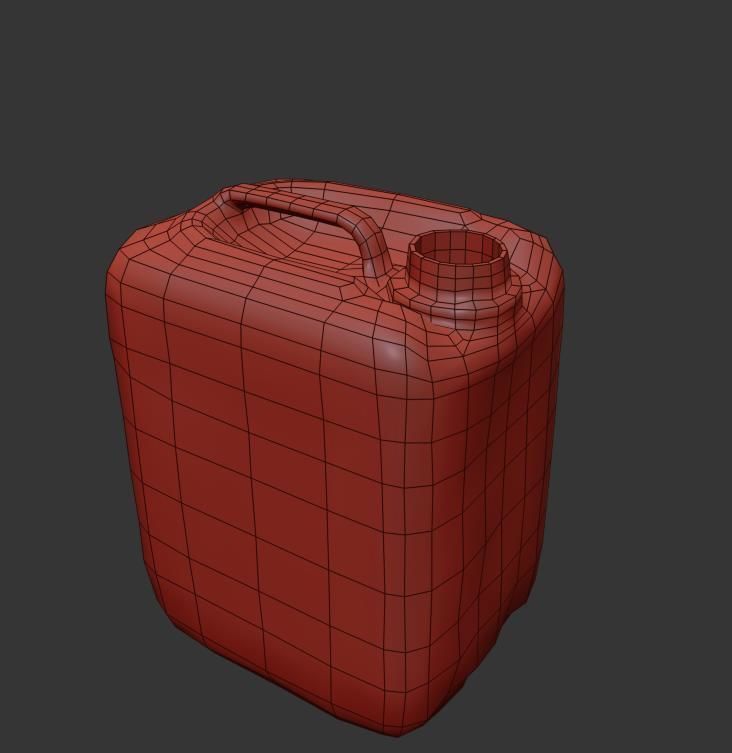 Construction bottle Low-poly 3D model_11