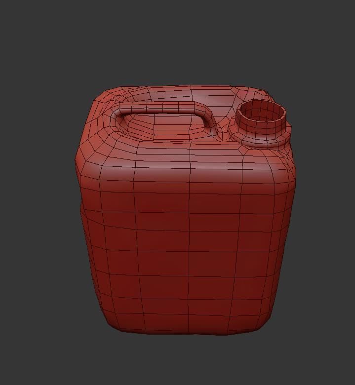 Construction bottle Low-poly 3D model_10