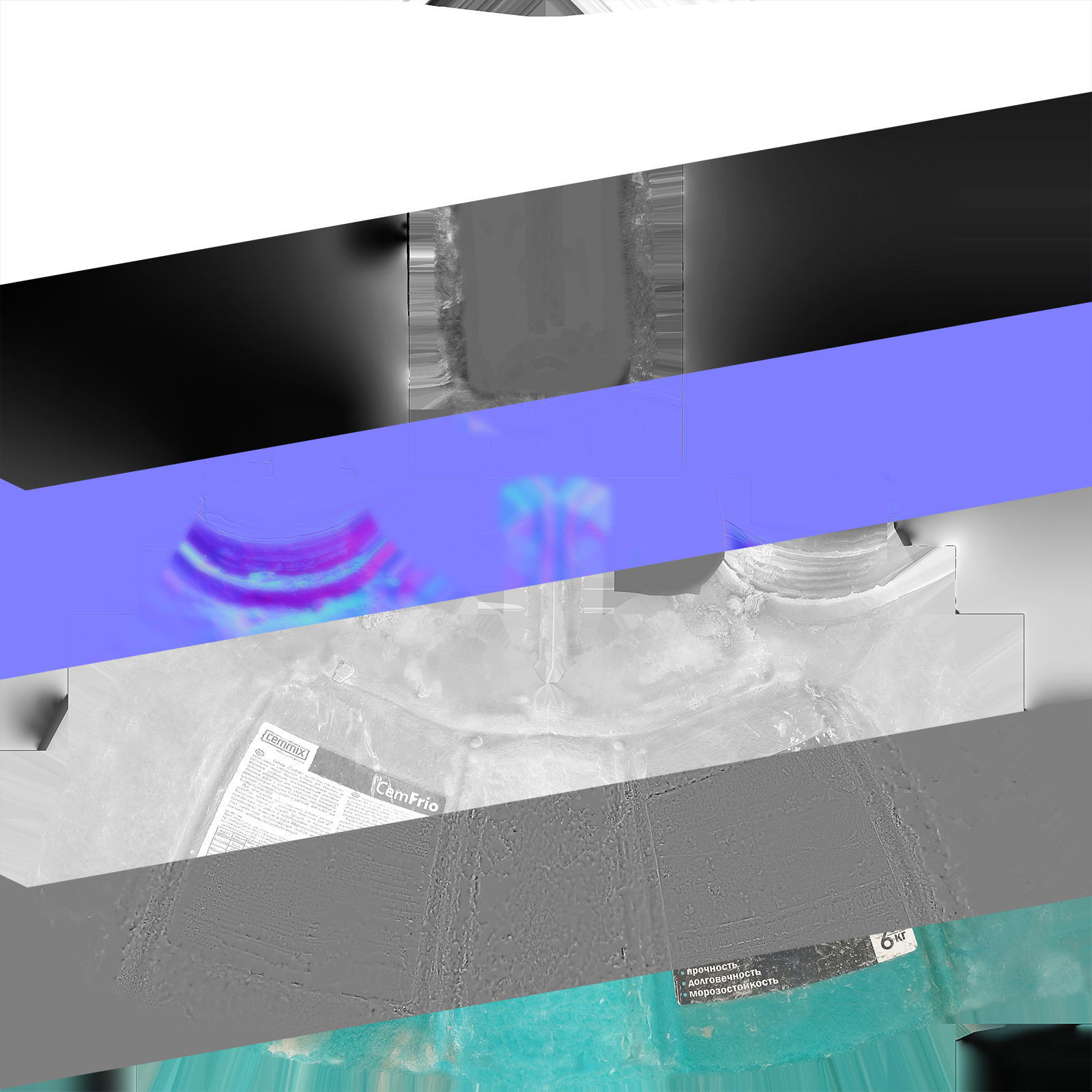 Construction bottle Low-poly 3D model_13